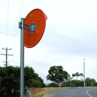 600mm Outdoor Stainless Steel Traffic Mirror - PC